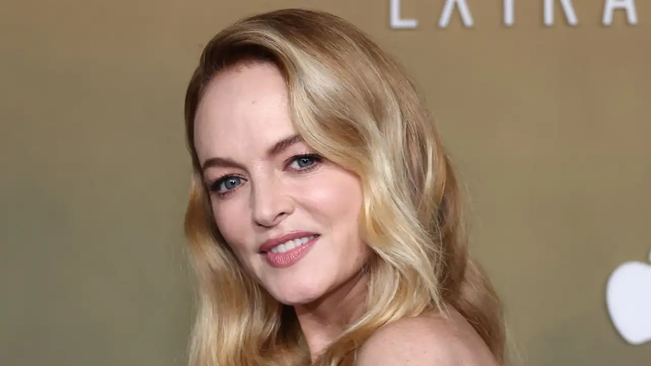 Heather Graham en un photocall