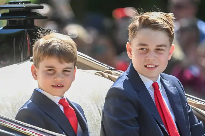 Los Príncipes George y Louis en Trooping the Colour