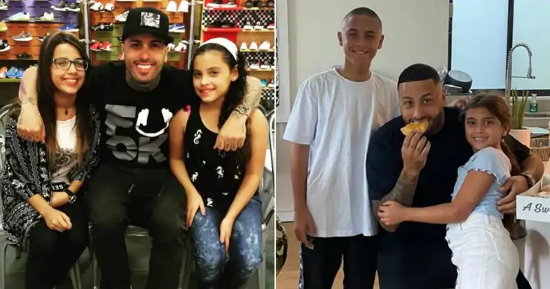 Nicky Jam con sus hijos 