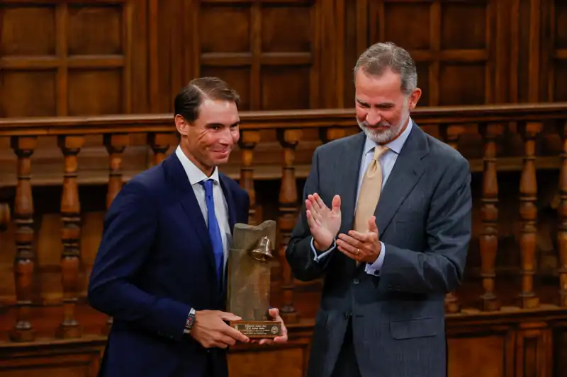 Rafa Nadal junto al Rey Felipe VI