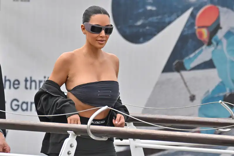 Kim Kardashian en su llegada a Venecia