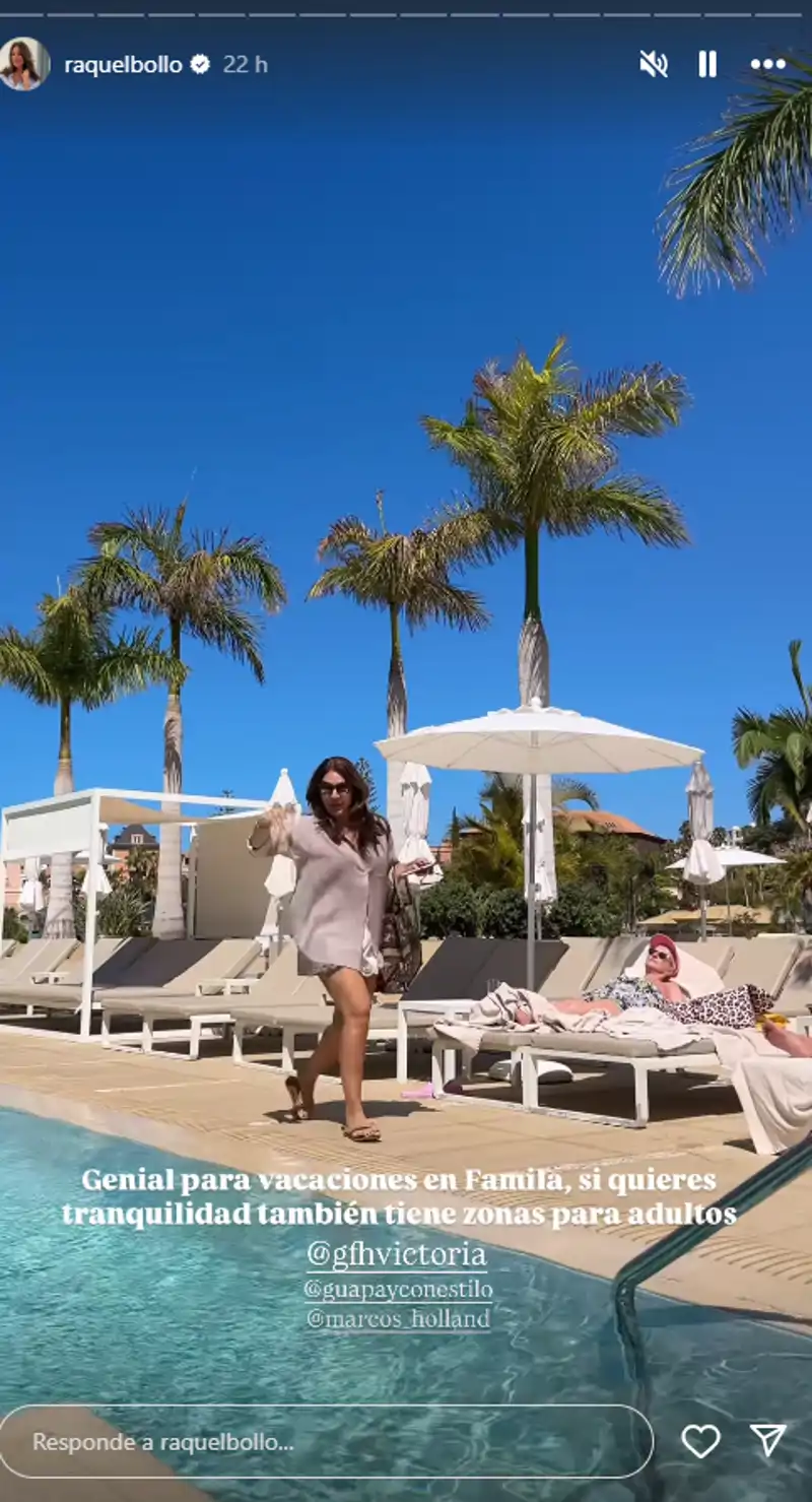 Raquel Bollo, durante sus vacaciones en Tenerife. 