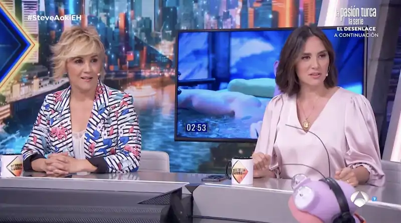 Tamara Falcó y Cristina Pardo en 'El Hormiguero'