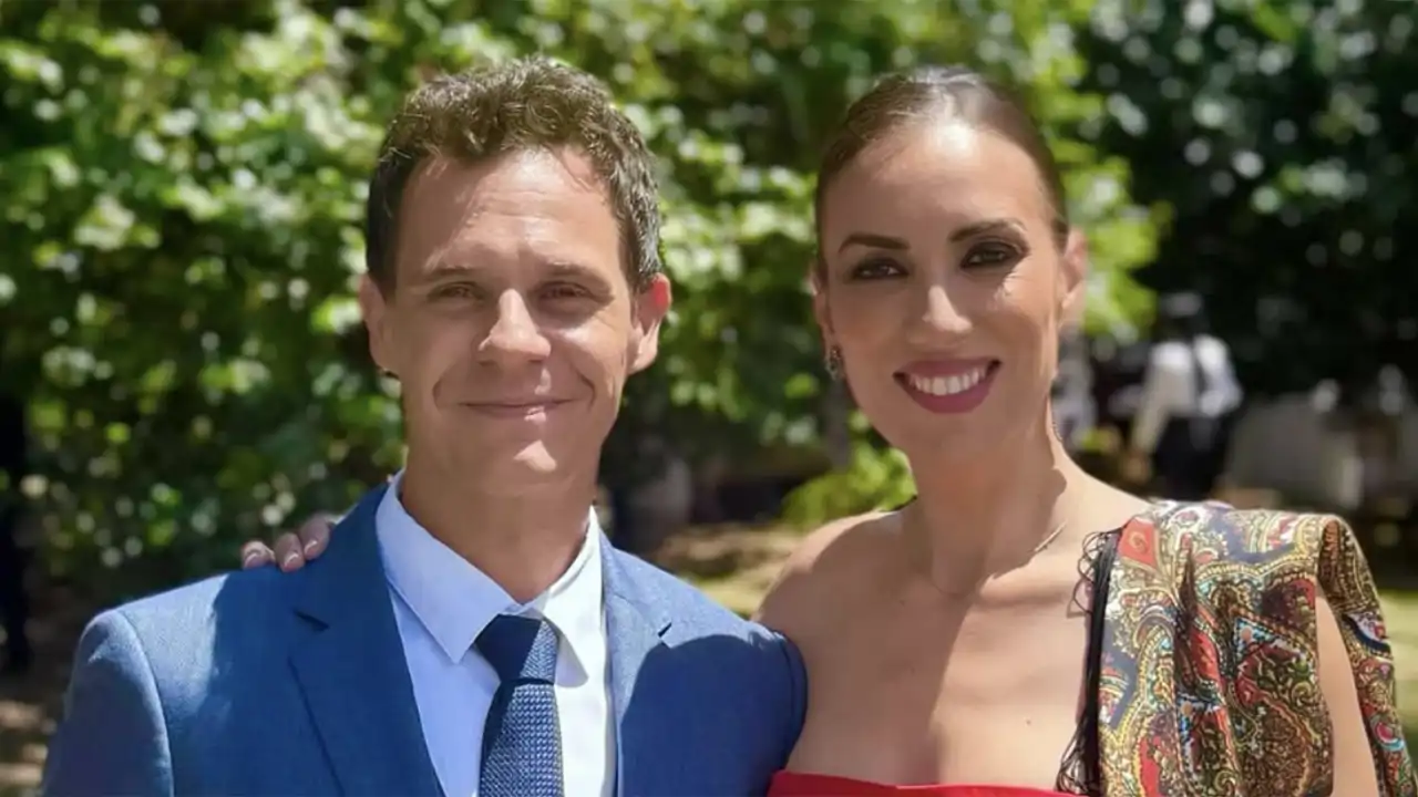Patricia Pardo y Christian Gálvez en una boda