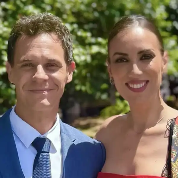 Patricia Pardo y Christian Gálvez en una boda