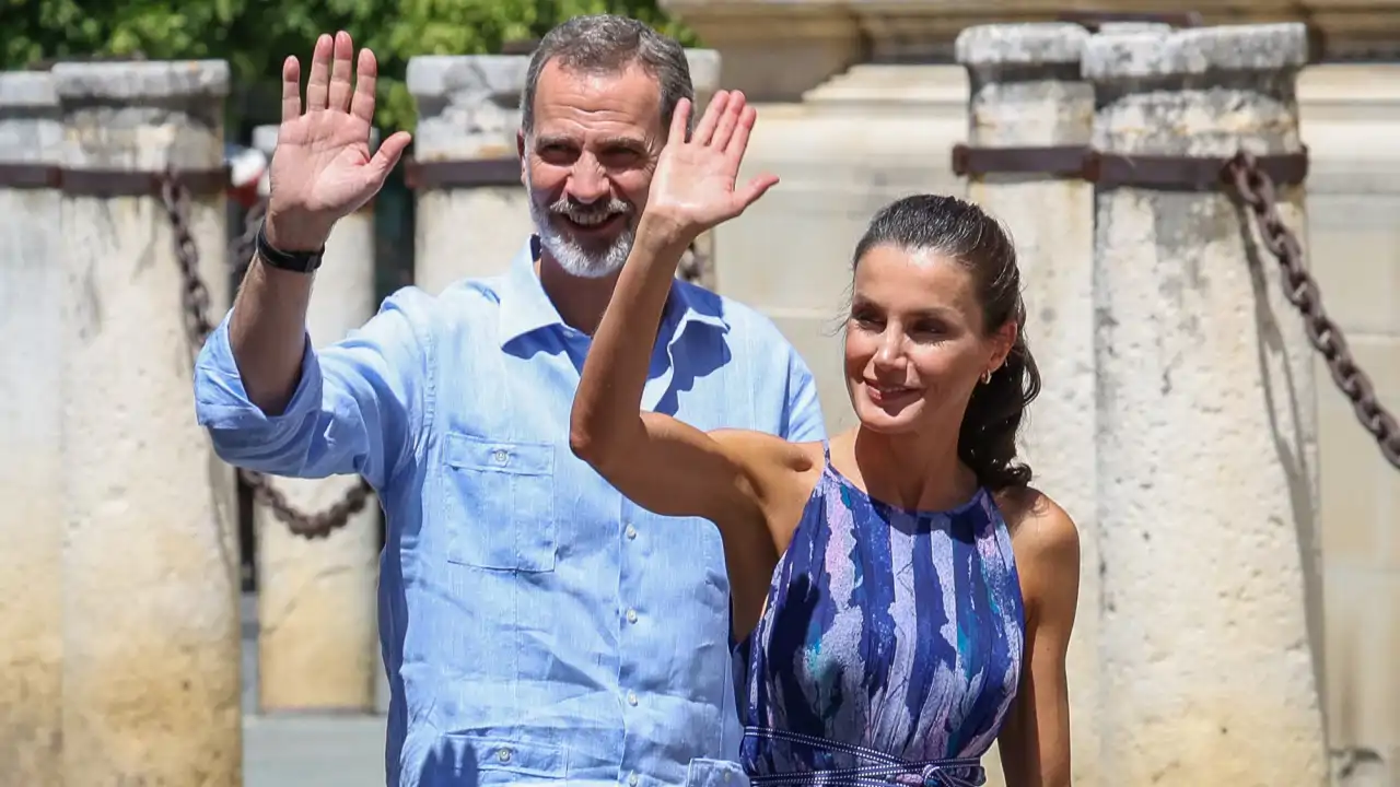 Los Reyes, Felipe y Letizia, en Sevilla. 