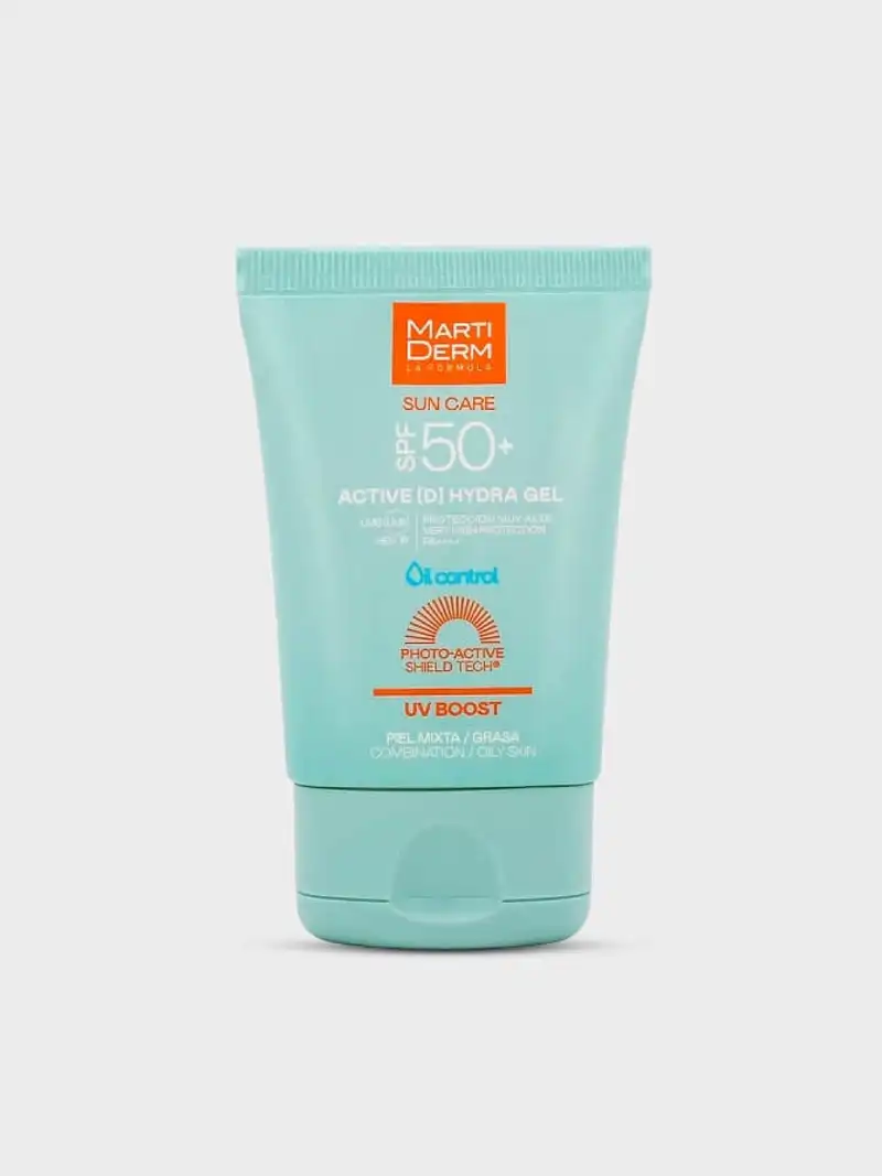 Protector solar facial SPF 50`+ Active (D) Hydral Gel de MartiDerm 24,60 euros