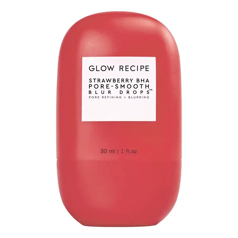 Strawberry BHA Pore-Smooth Blur Drops Sérum para cerrar poros de Glow Recipe 35 euros