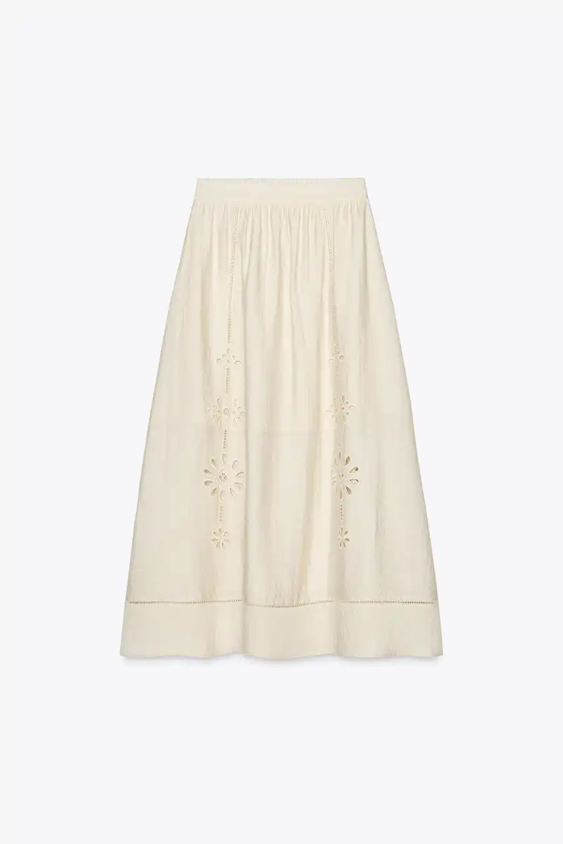 Falda midi de Zara