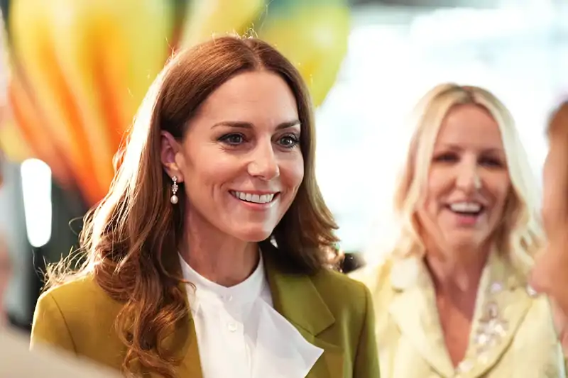 Kate Middleton, sonriente durante un acto de agenda