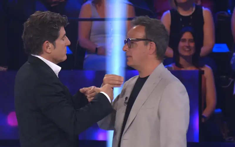 Manel Fuentes y Ángel en 'Tu cara me suena'