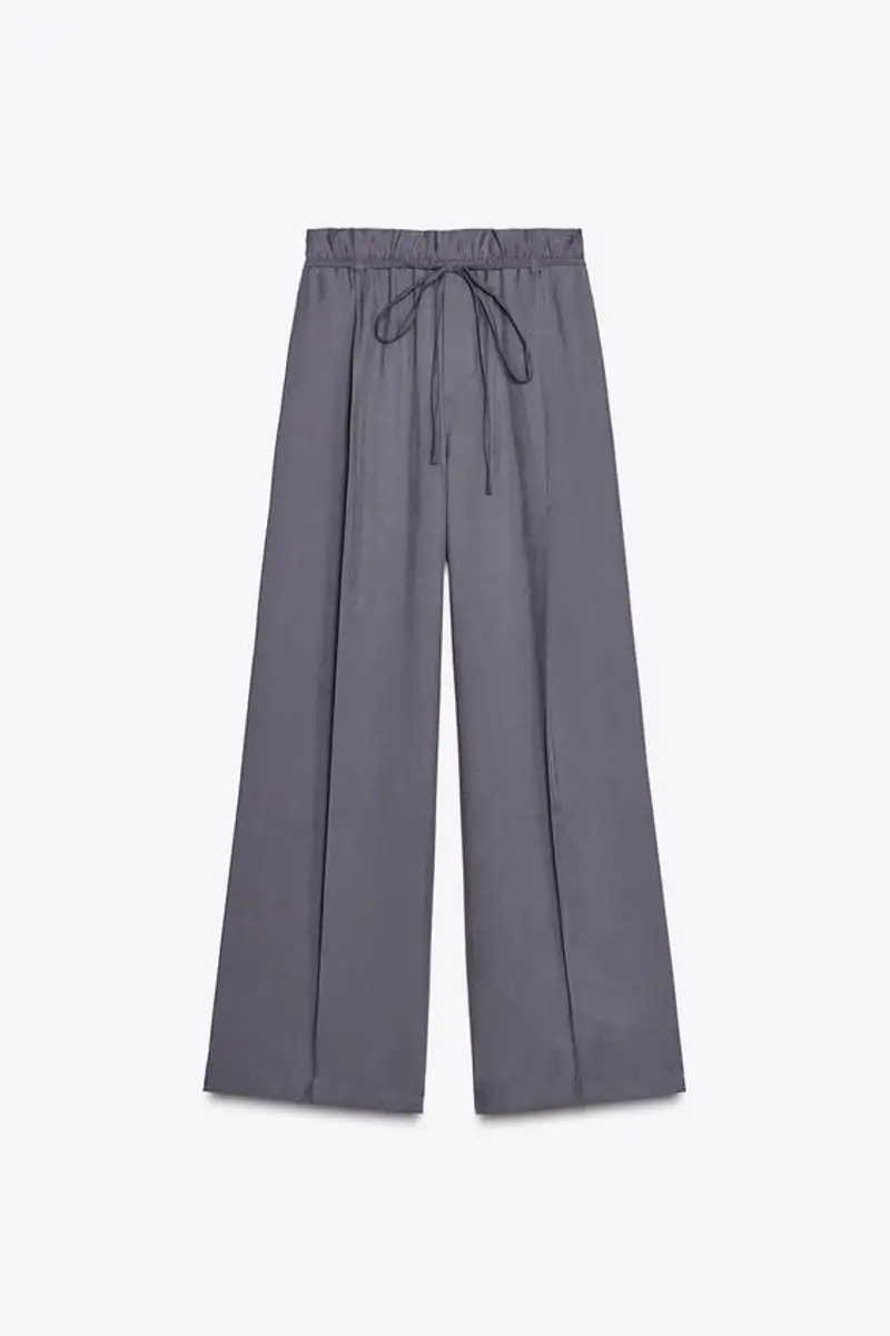 Pantalón fluido paper bag de Zara 12,99 euros