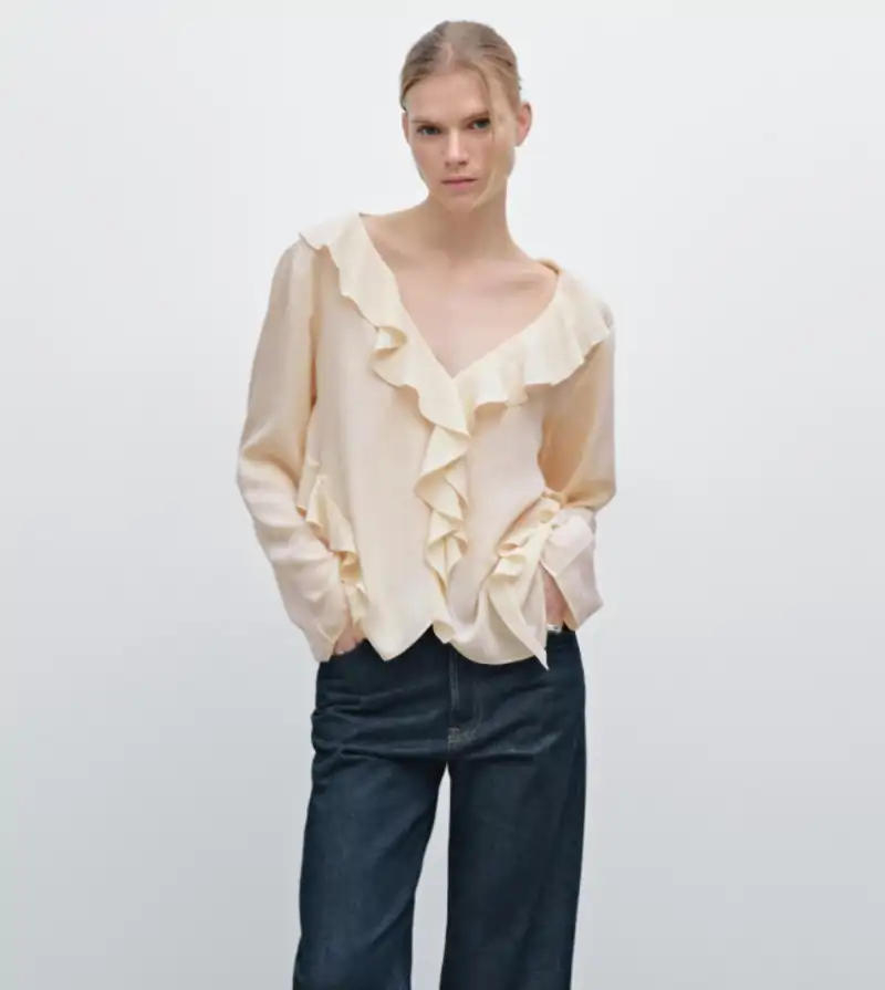 blusa volantes
