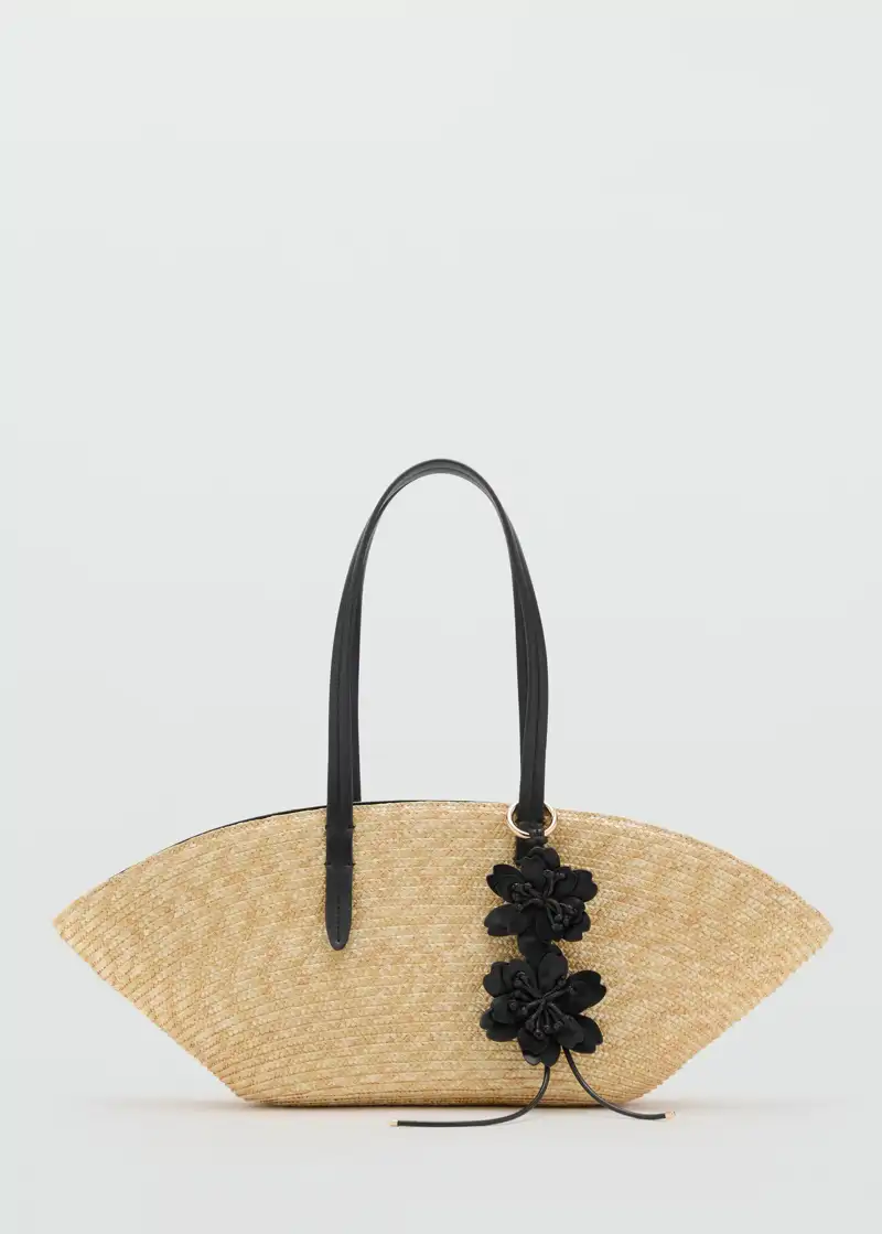 Capazo con charm de flores