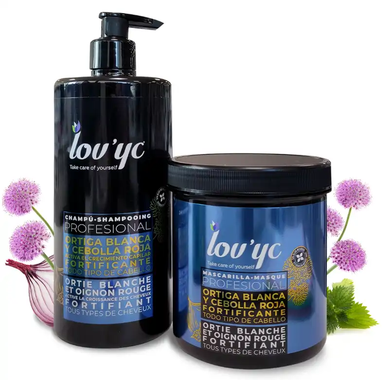 Champú y mascarilla de lov'yc. 