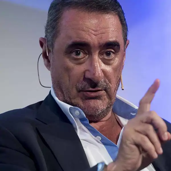 El periodista Carlos Herrera durante el acto de "Los dialogos de ABC" en Madrid