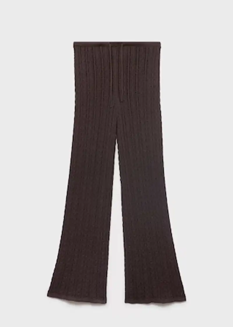 Pantalón recto punto calado de Mango 22,99 euros 