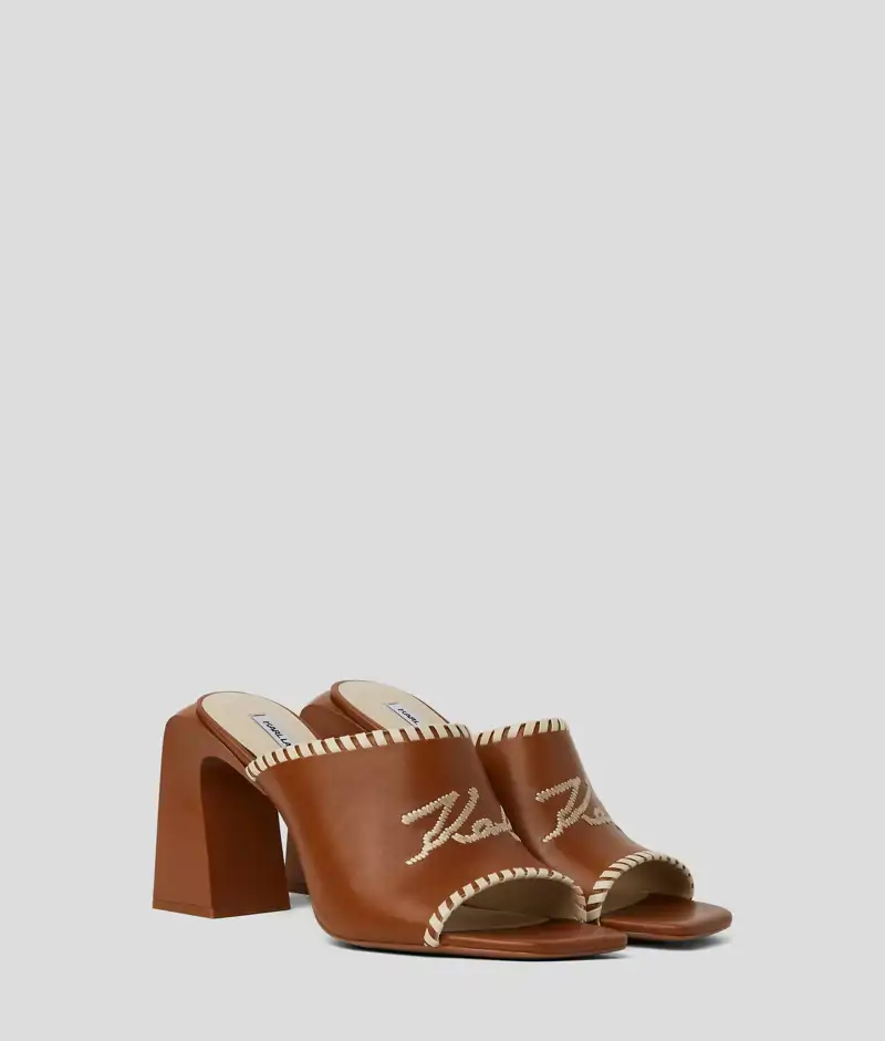 Sandalias con tacón de signature astra nova de Karl Lagerfeld 132 euros 