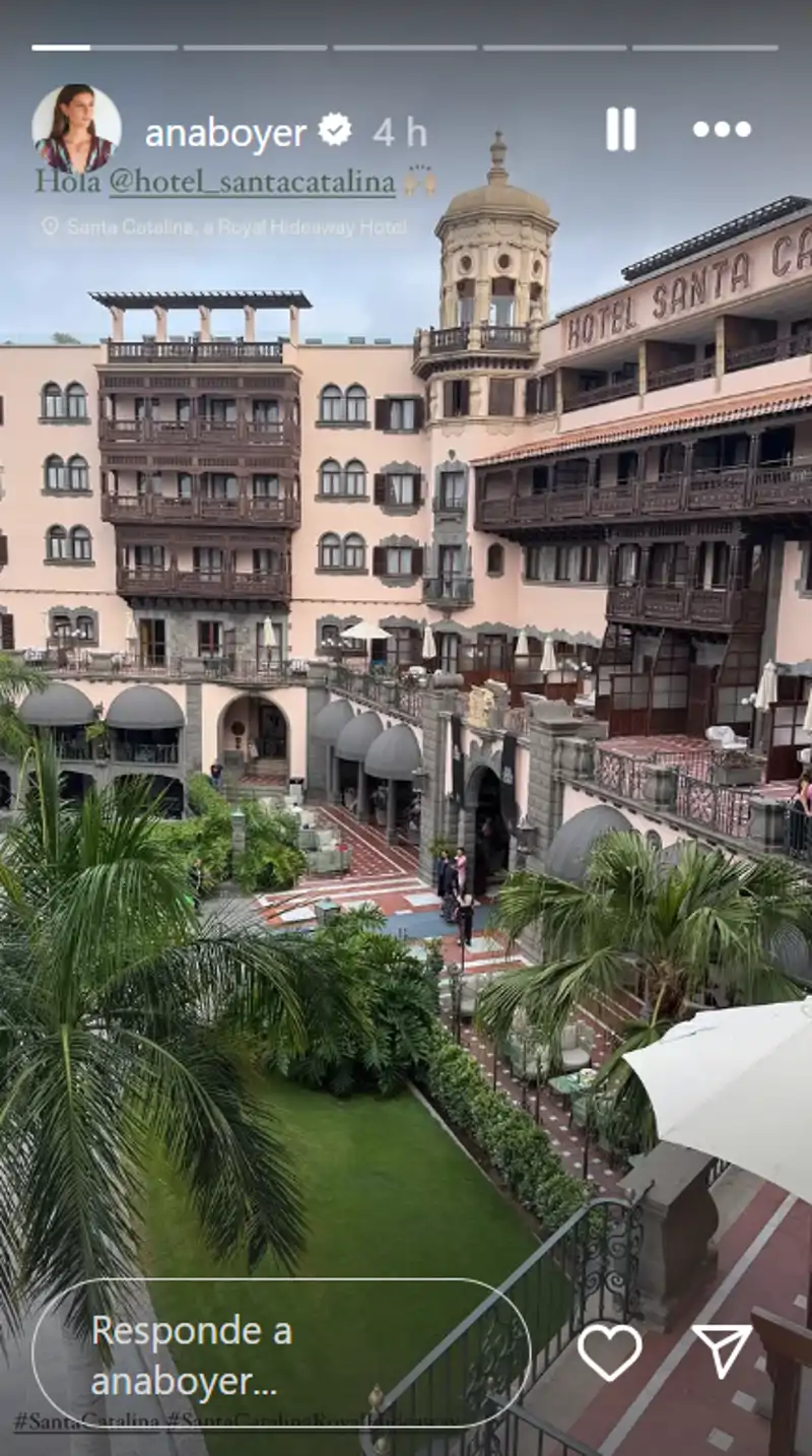 Ana Boyer se ha alojado en el hotel Santa Catalina de Gran Canaria. 
