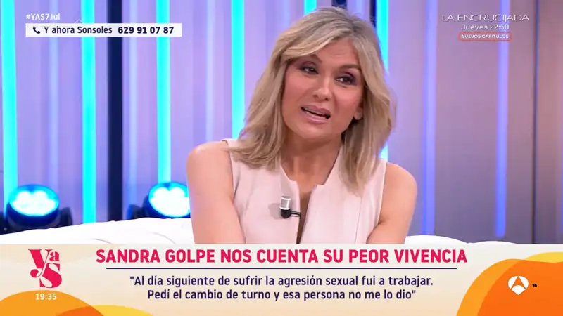 Sandra Golpe habla de la agresión sexual que sufrió: "Me costó verbalizarlo un montón de años. Habían pasado como 20 años y lo llevas acuestas"