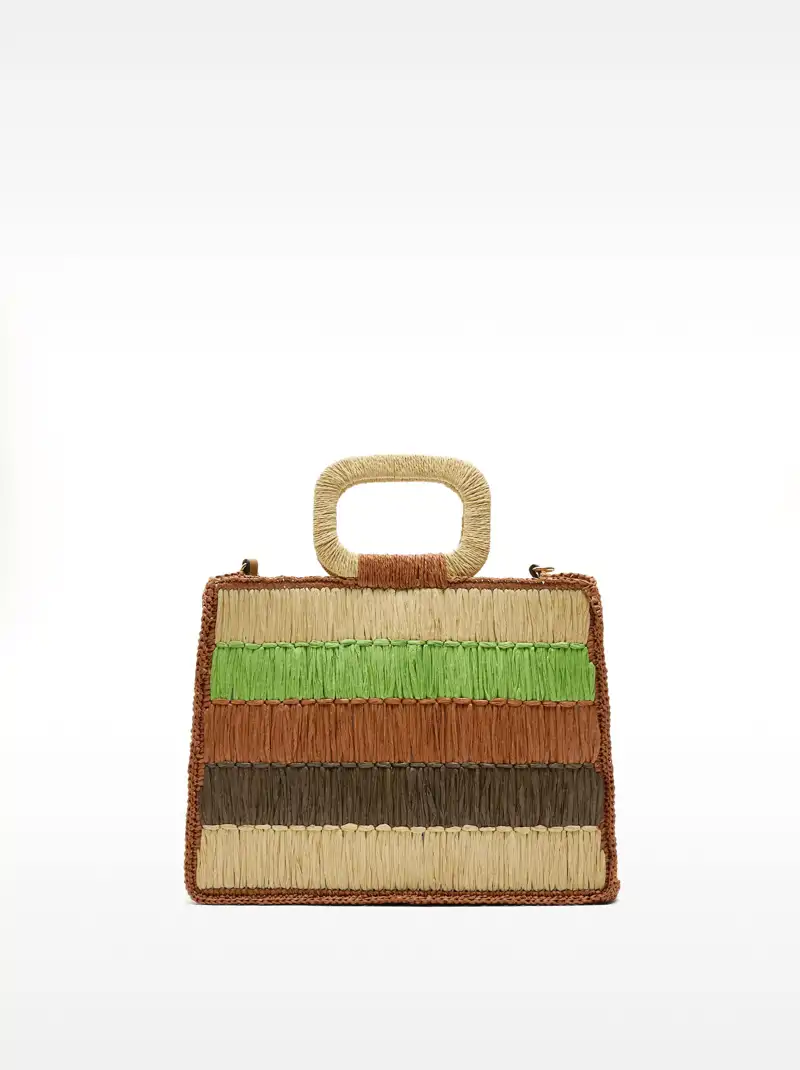Bolso efecto rafia
