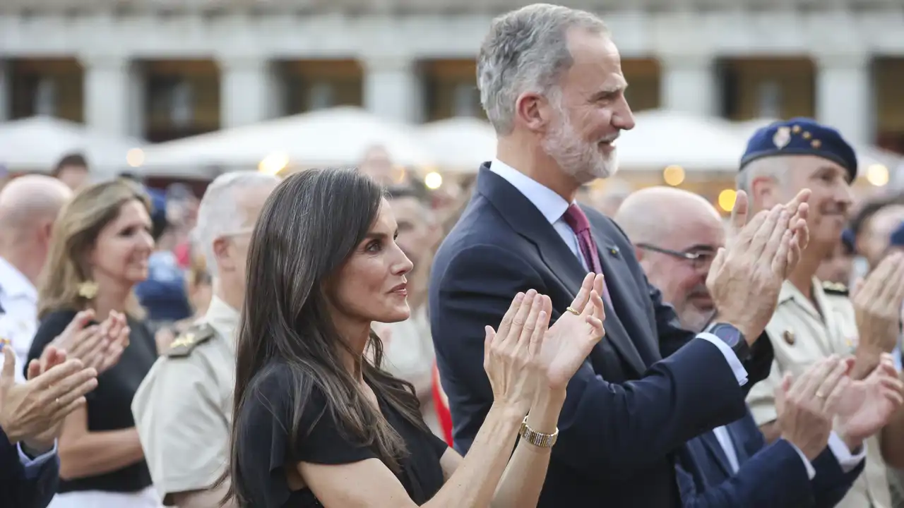 Los Reyes, Felipe VI y Doña Letizia, el pasado 18 de junio en un concierto con motivo del fin del jubileo de los primeros 10 años de reinado de Felipe VI. 