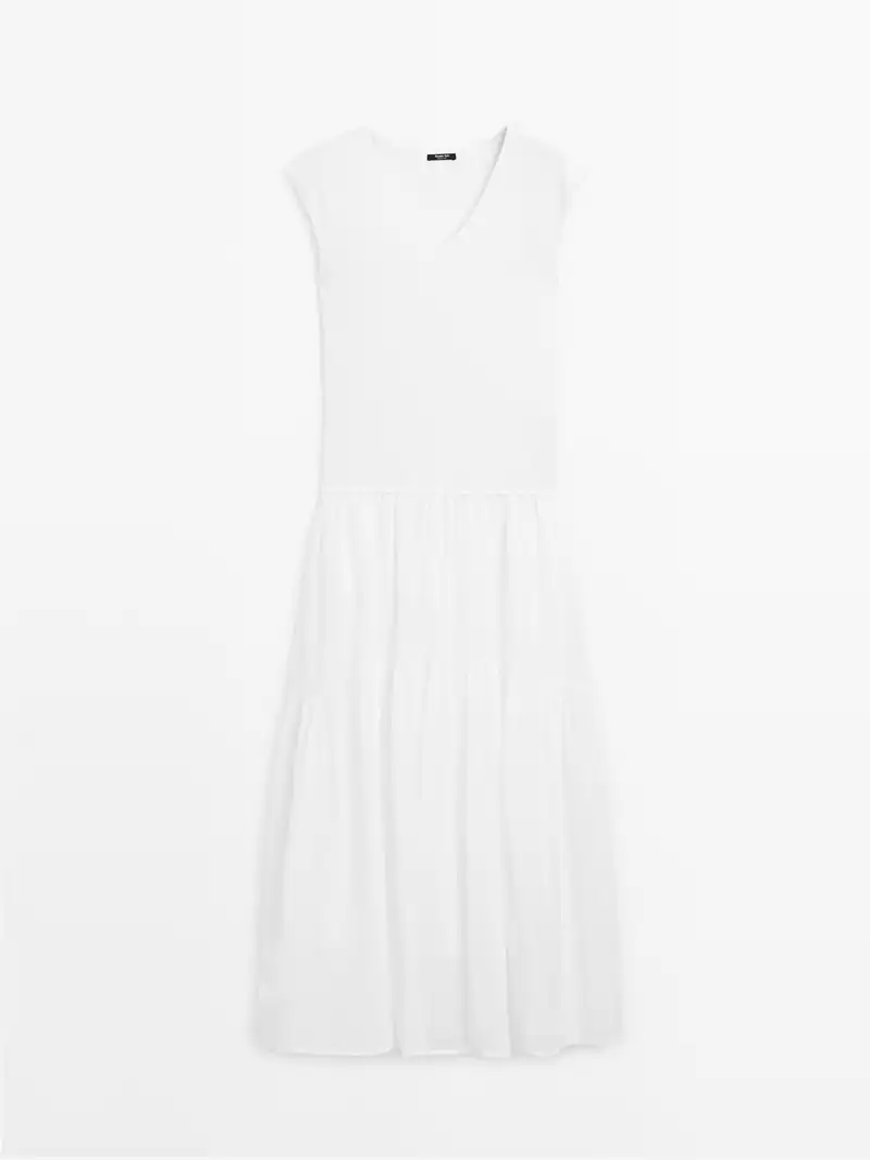 Vestido blanco de Massimo Dutti
