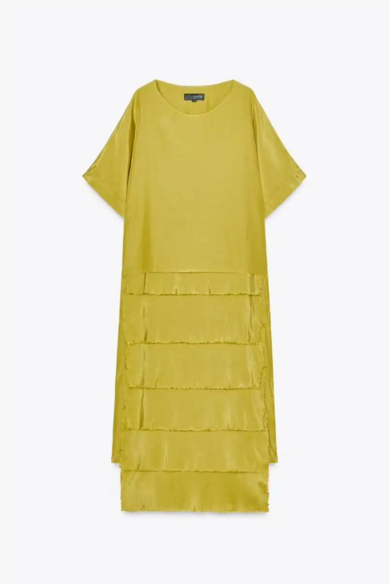 Vestido volantes ZW Collection de Zara 29,99 euros