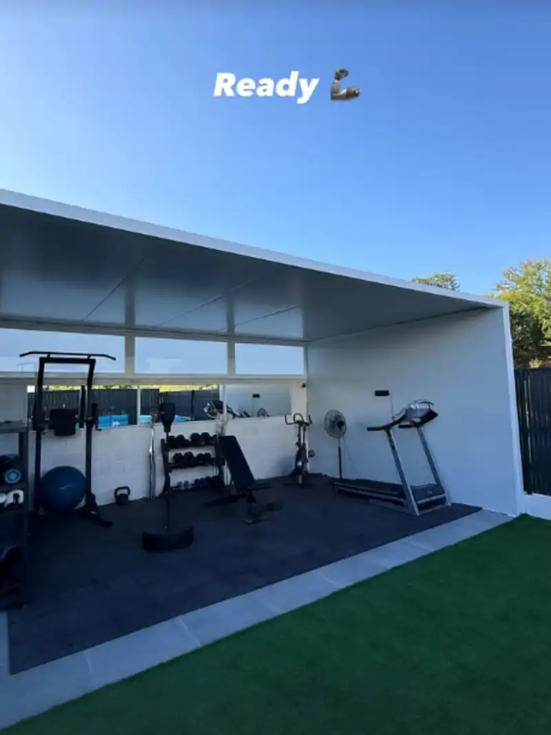 El gimnasio de Asraf Beno abierto al jardín