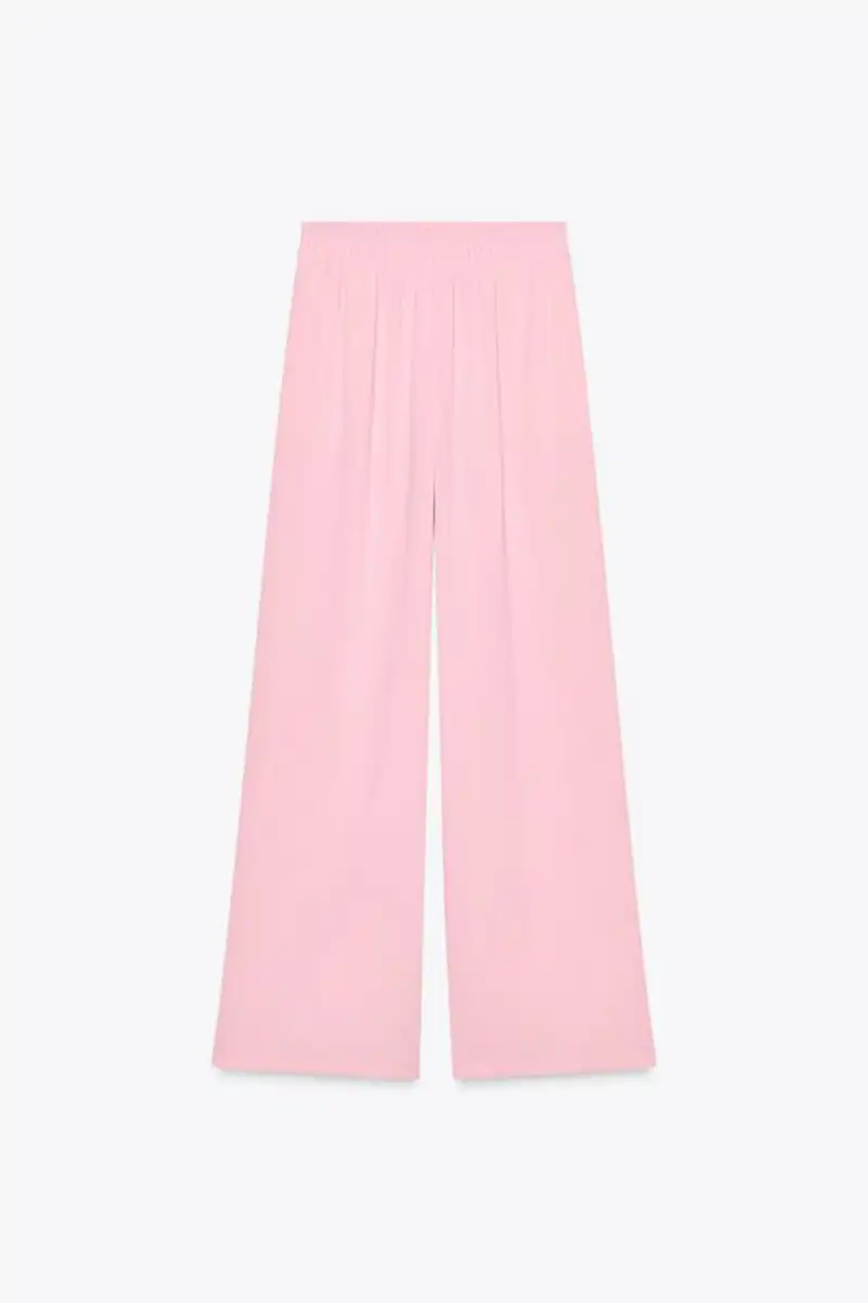 Pantalones crepe wide leg de Zara 15,99 euros