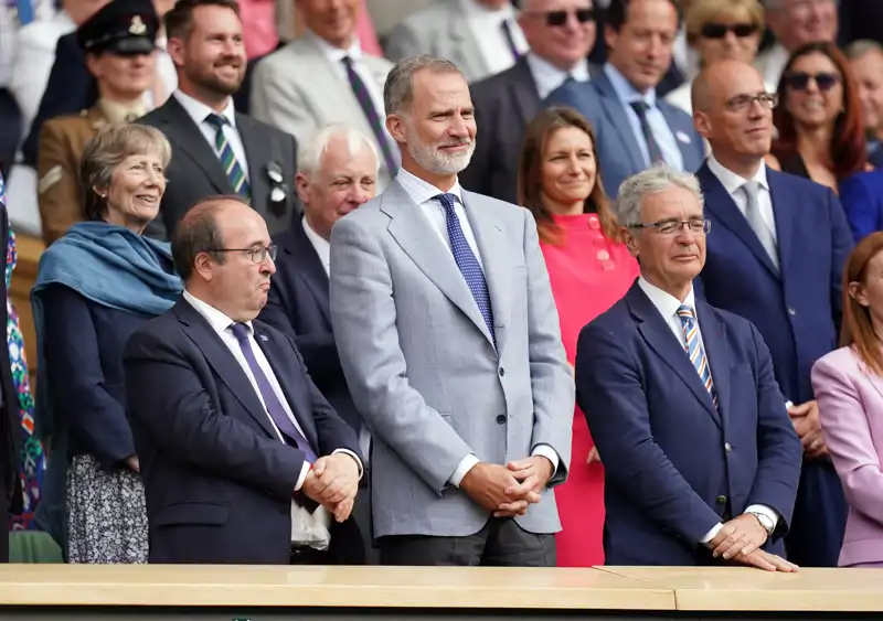 El Rey Felipe en Wimbledon en 2023