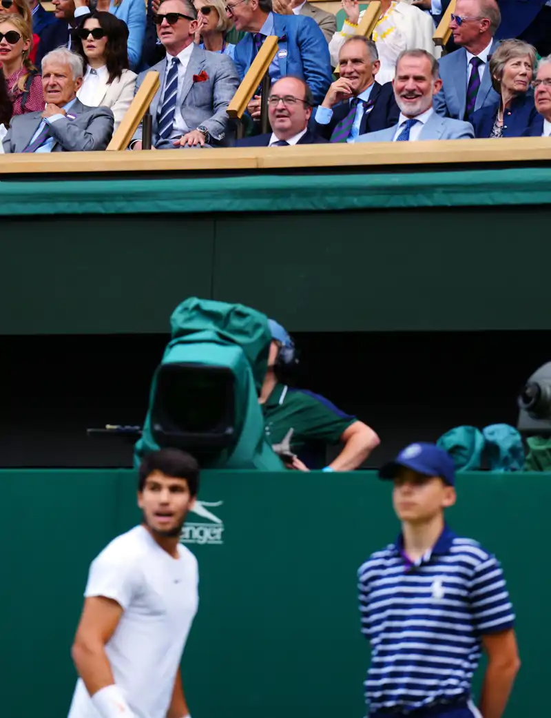 El Rey Felipe en Wimbledon para ver a Alcaraz