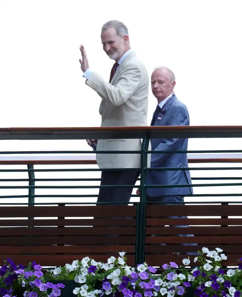 El Rey Felipe a su llegada a Wimbledon