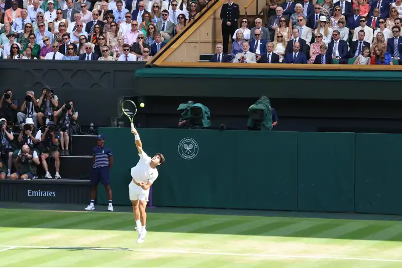 El Rey Felipe en Wimbledon apoyando a Carlos Alcaraz
