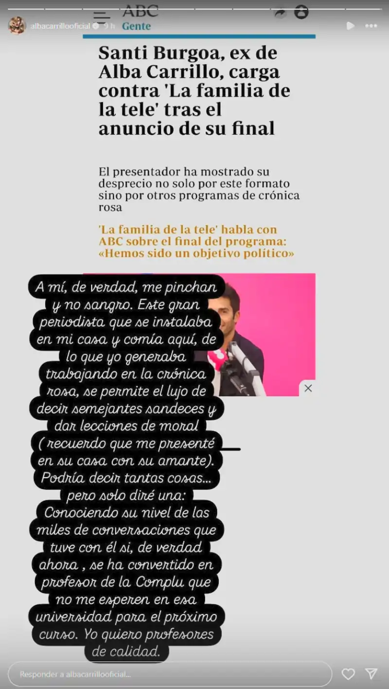 Storie de Alba Carrillo