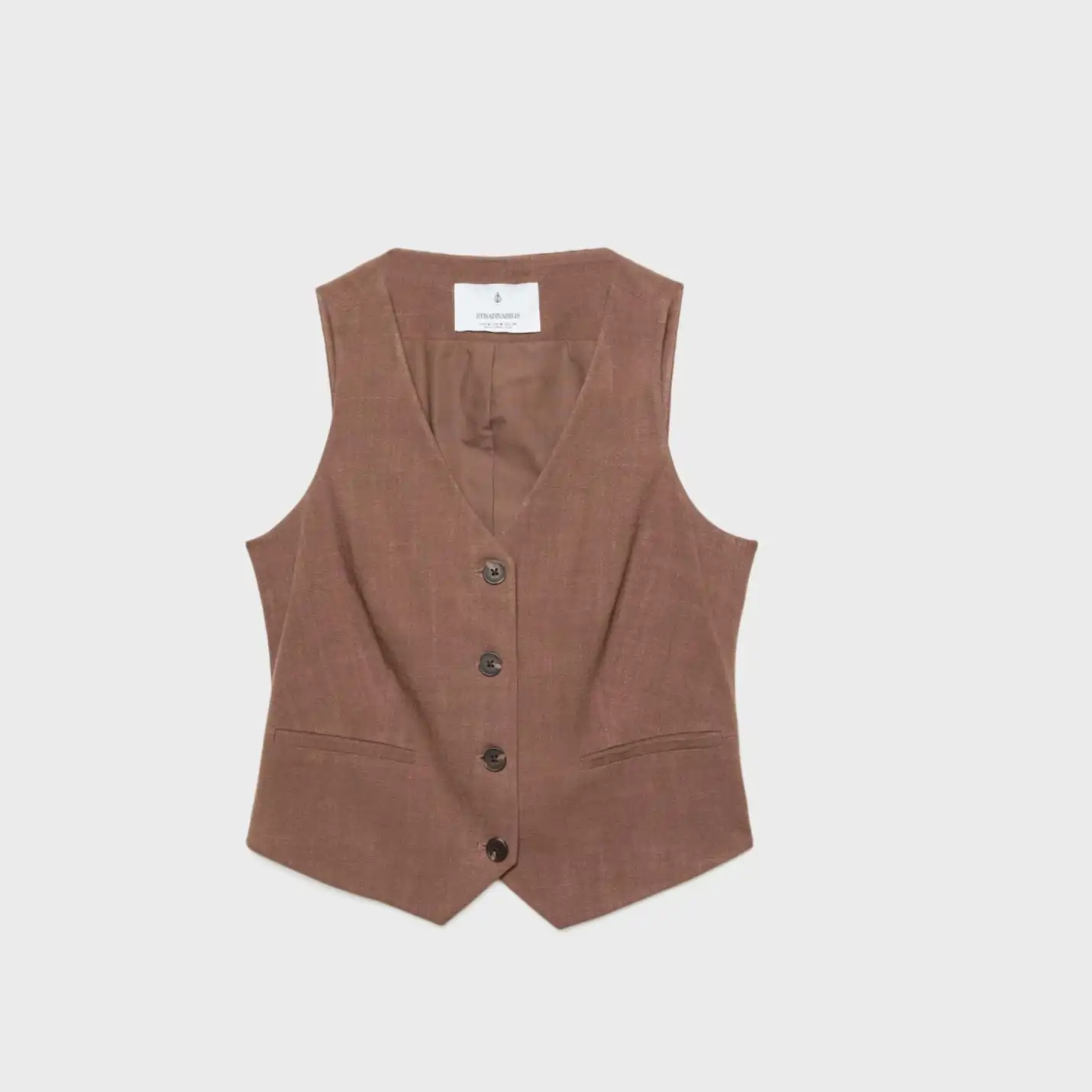 Chaleco botones con lino