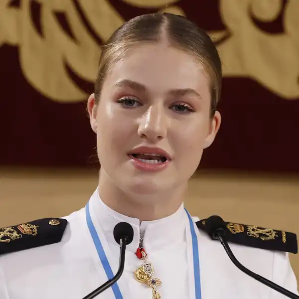 La Princesa Leonor, al recibir la Medalla de Oro de Galicia. 