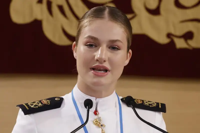 La Princesa Leonor, al recibir la Medalla de Oro de Galicia. 