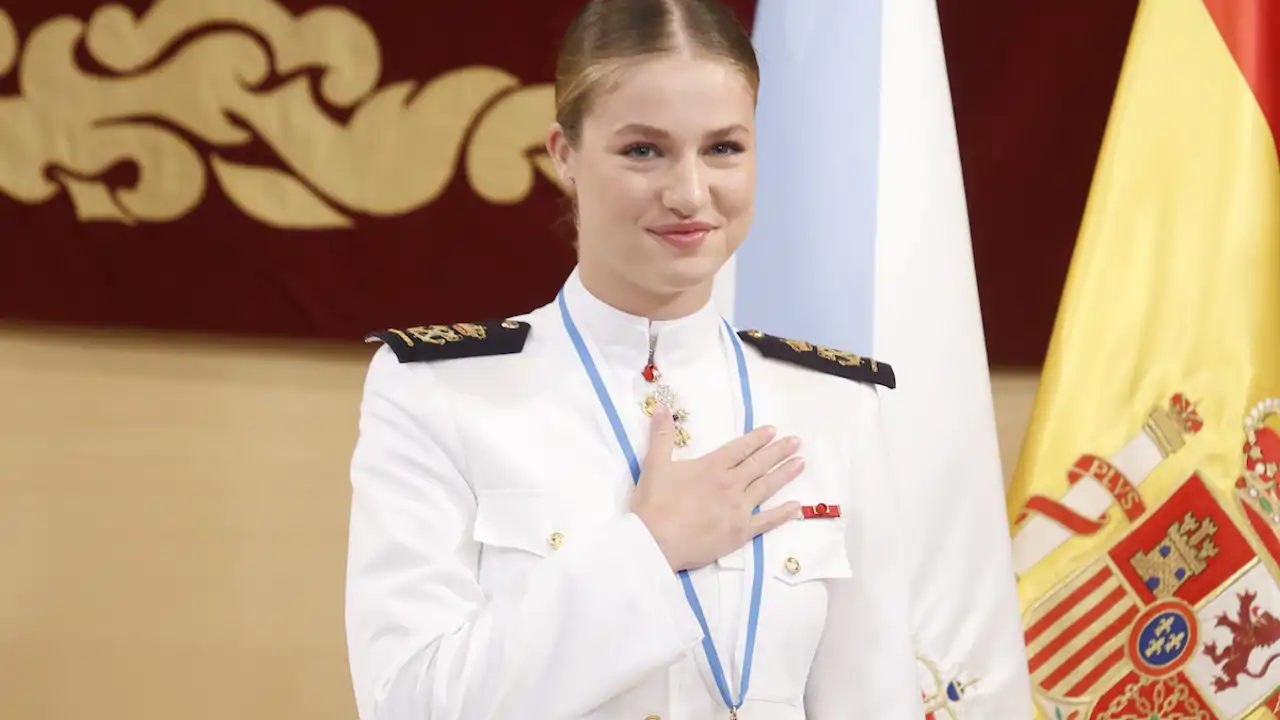 La Princesa Leonor, en el acto institucional de la entrega de Medalla de Oro. 