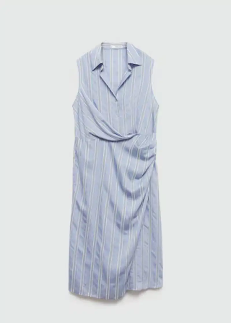 Vestido camisero drapeado de Mango 19,99 euros