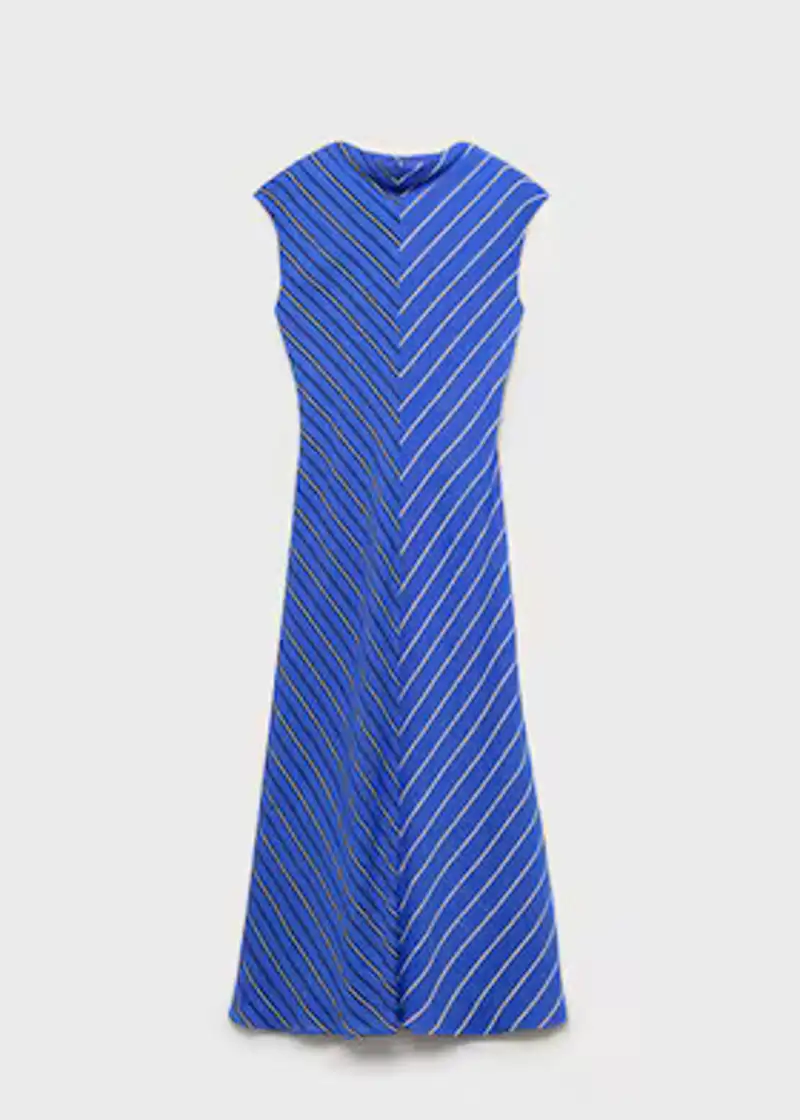 Vestido evasé rayas combinadas de Mango 27,99 euros
