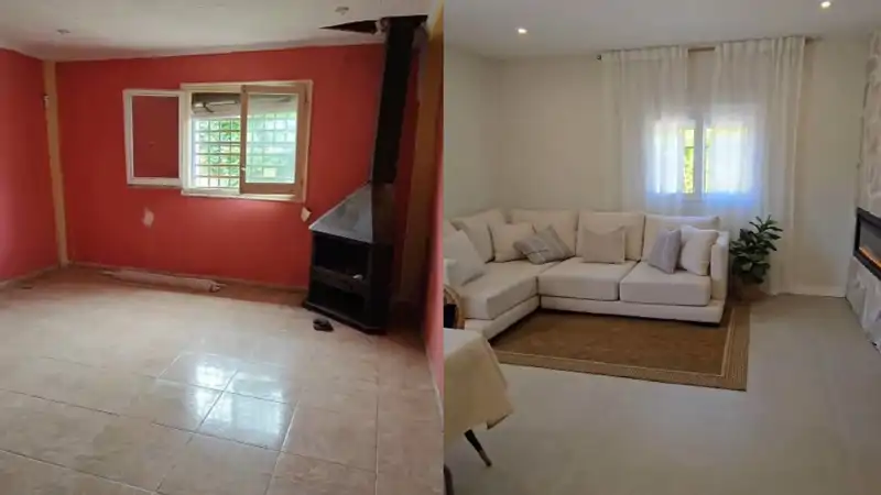 Una joven transforma una casa abandonada en ruinas en una villa ...