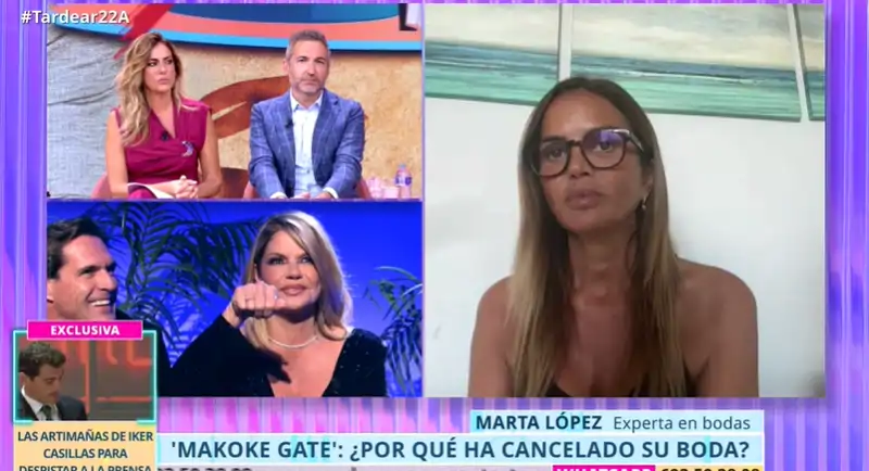 Marta López explica en 'Tardear' el porqué Makoke ha aplazado su boda