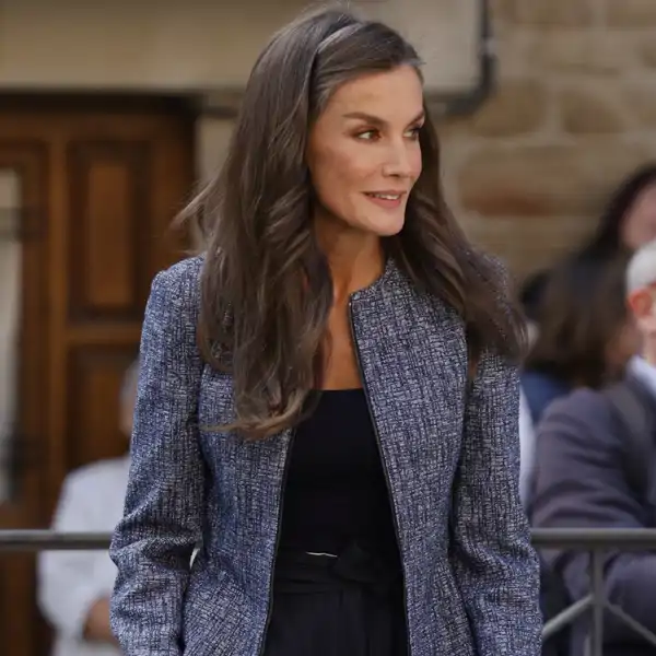 La Reina Letizia, en Olite. 