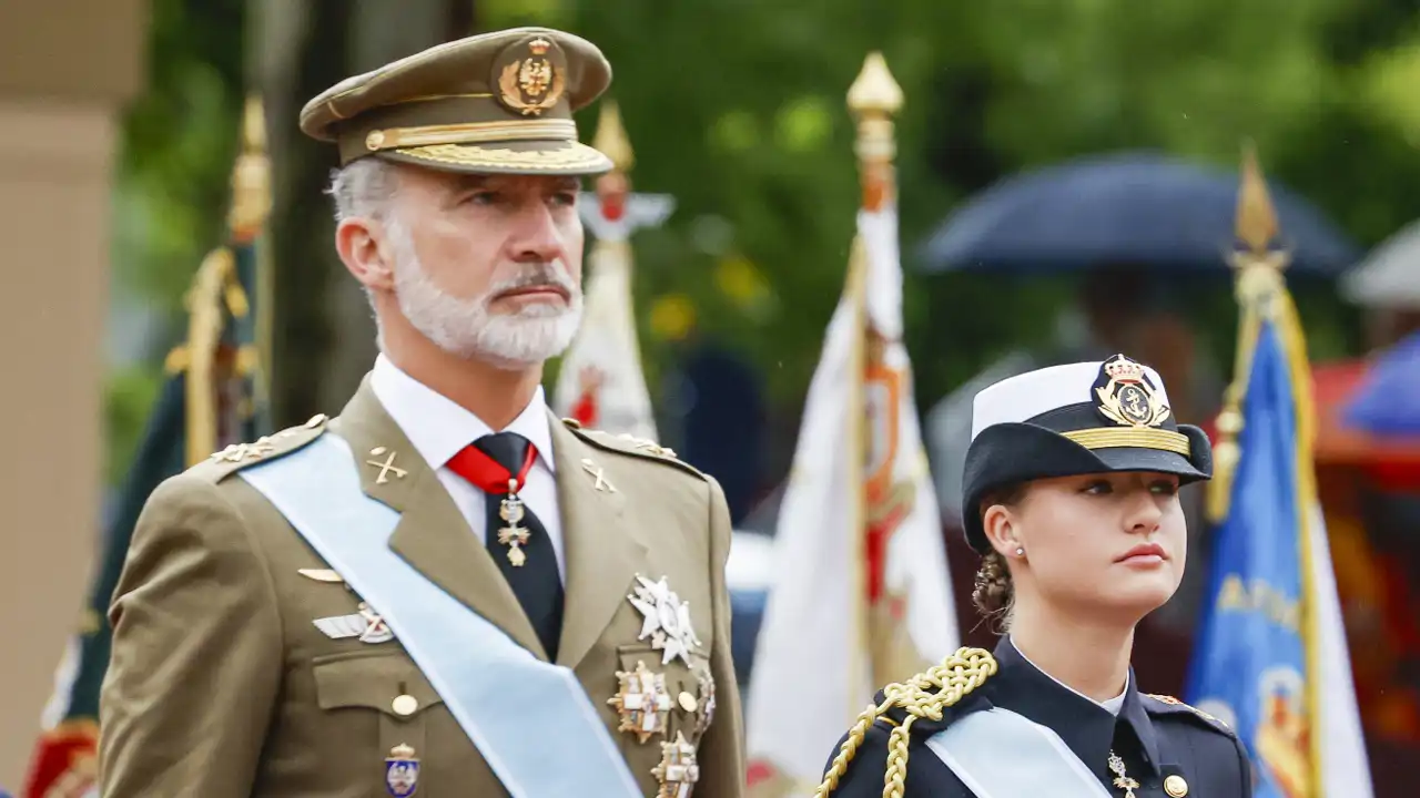 Felipe VI y la Princesa Leonor en el Día de la Fiesta Nacional de España 2024