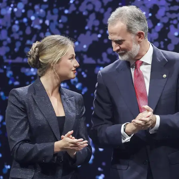 El Rey Felipe VI y la Princesa Leonor, en los Premios Princesa de Girona de este año 2025. 