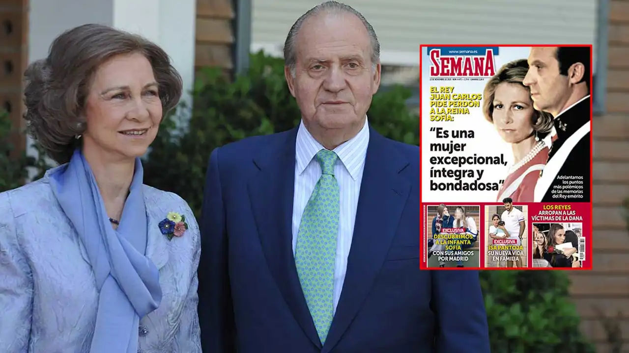 Montaje de la revista SEMANA con Juan Carlos I y Doña Sofía como protagonistas. 