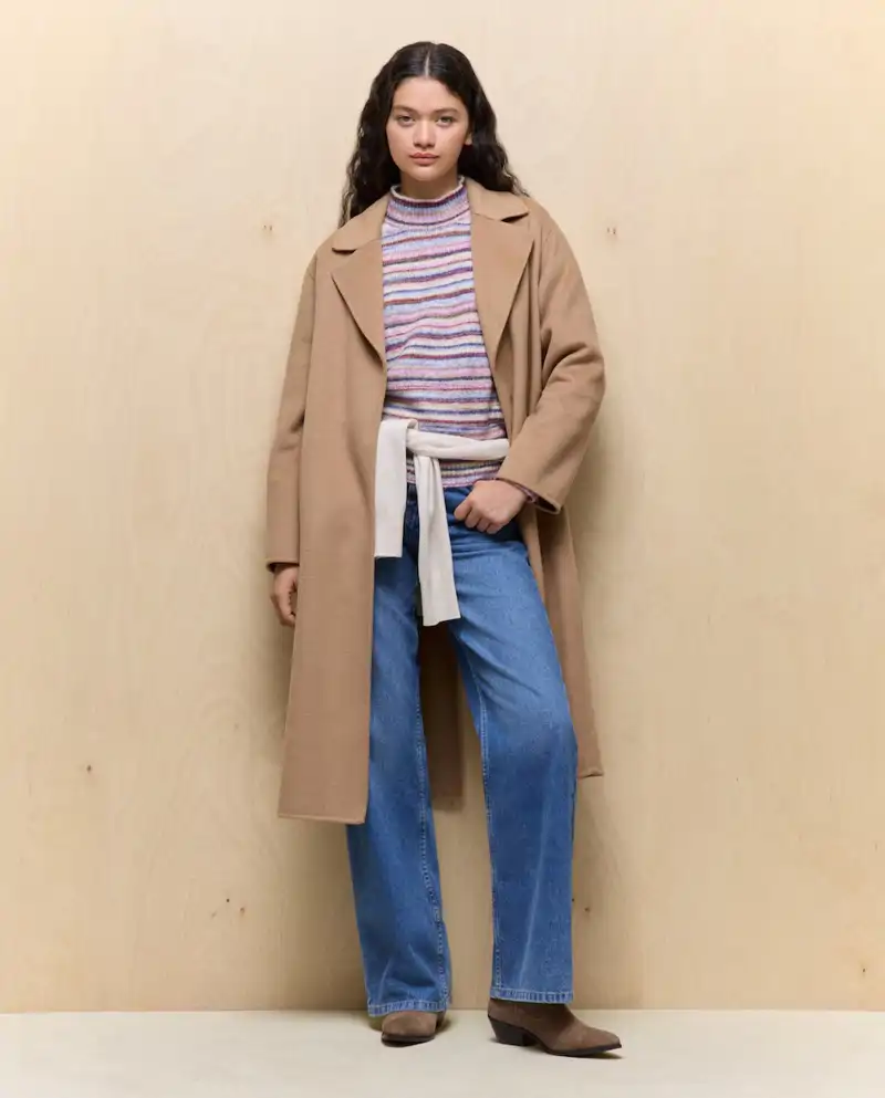 Abrigo Camel Active Para Mujer – Algodón Orgánico, Ajustable Con Cordón, Estilo Urbano