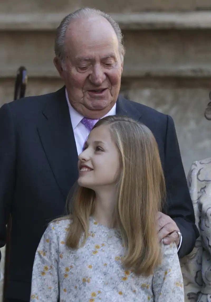 Juan Carlos I y la Princesa Leonor en abril de 2018