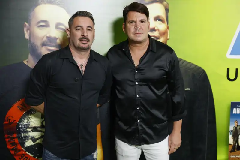 Andy y Lucas en el adi贸s como d煤o musical antes de su concierto en Madrid